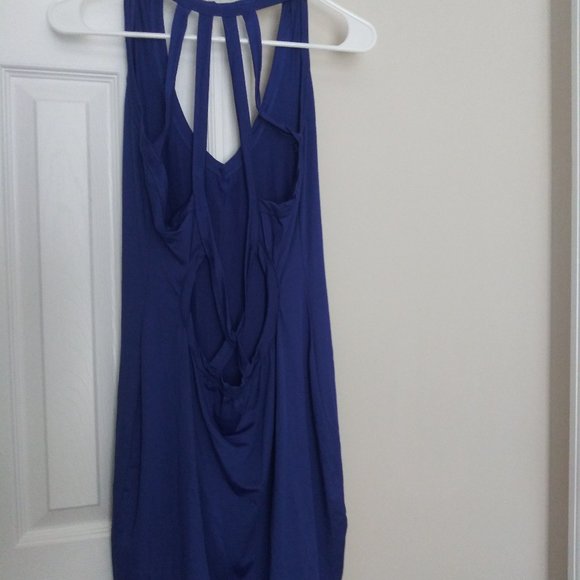 NEW blue open back dress - Picture 2 of 5